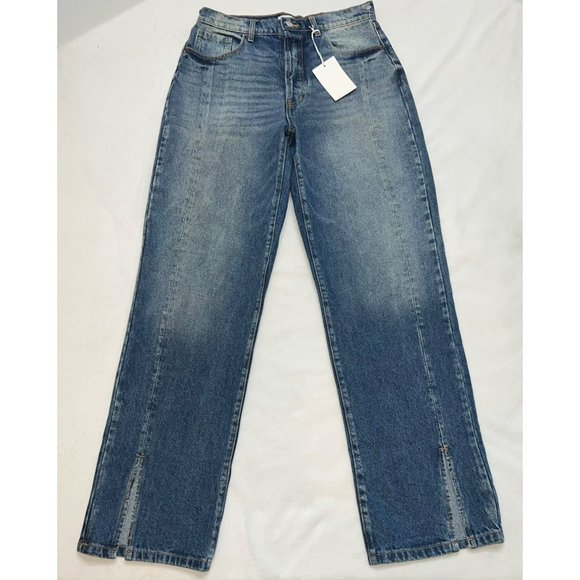 Cello High Rise Dad Fit Front Split Jeans Size 7 - Picture 2 of 10